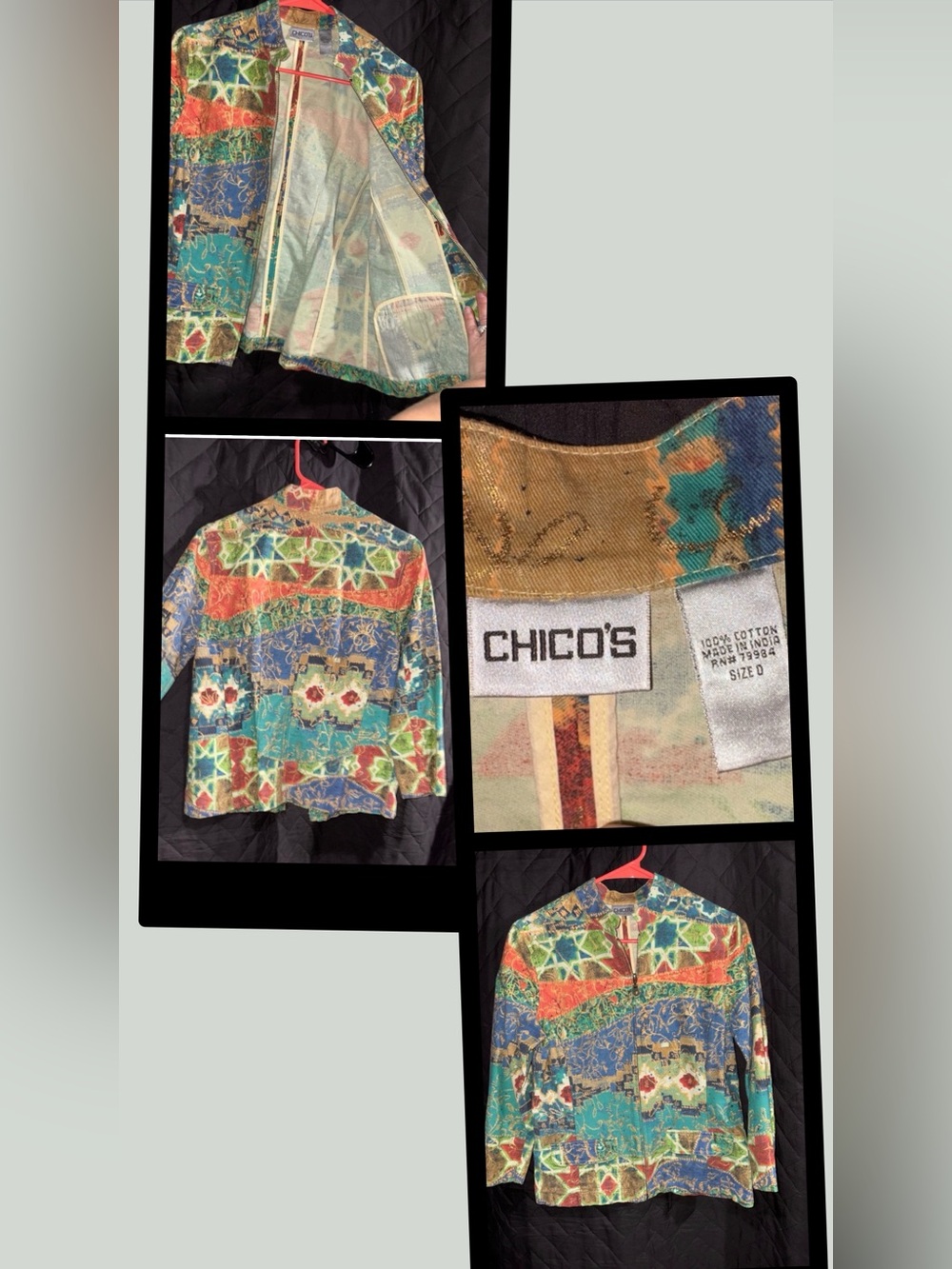 Chico's Multicolor Patterned Jacket #1140